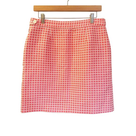 346 Brooks Brothers Pink and White Skirt sz 10 petite Career Workwear - Picture 1 of 7